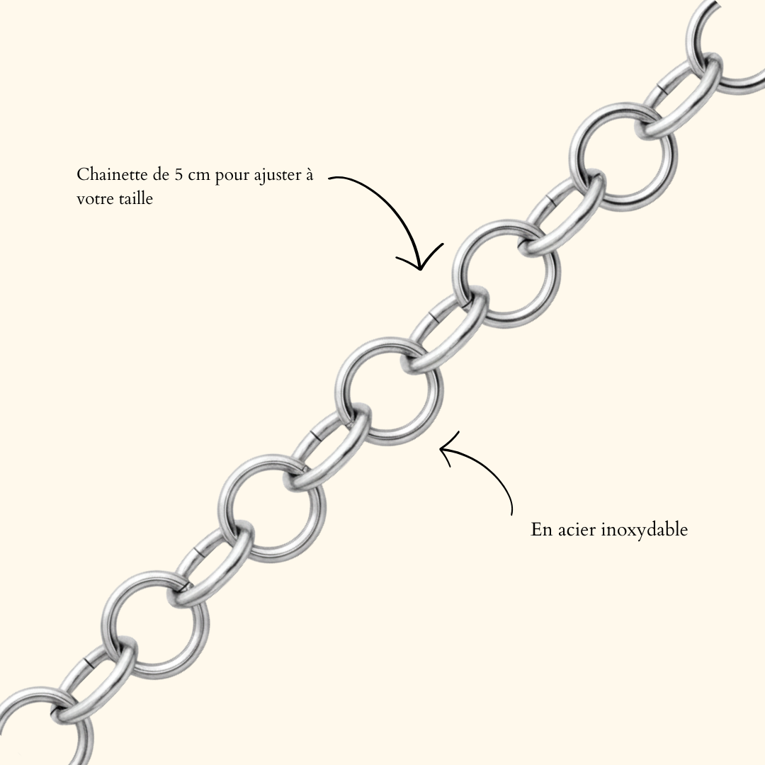 Chaine de ventre en pierre - Cœur de Corail