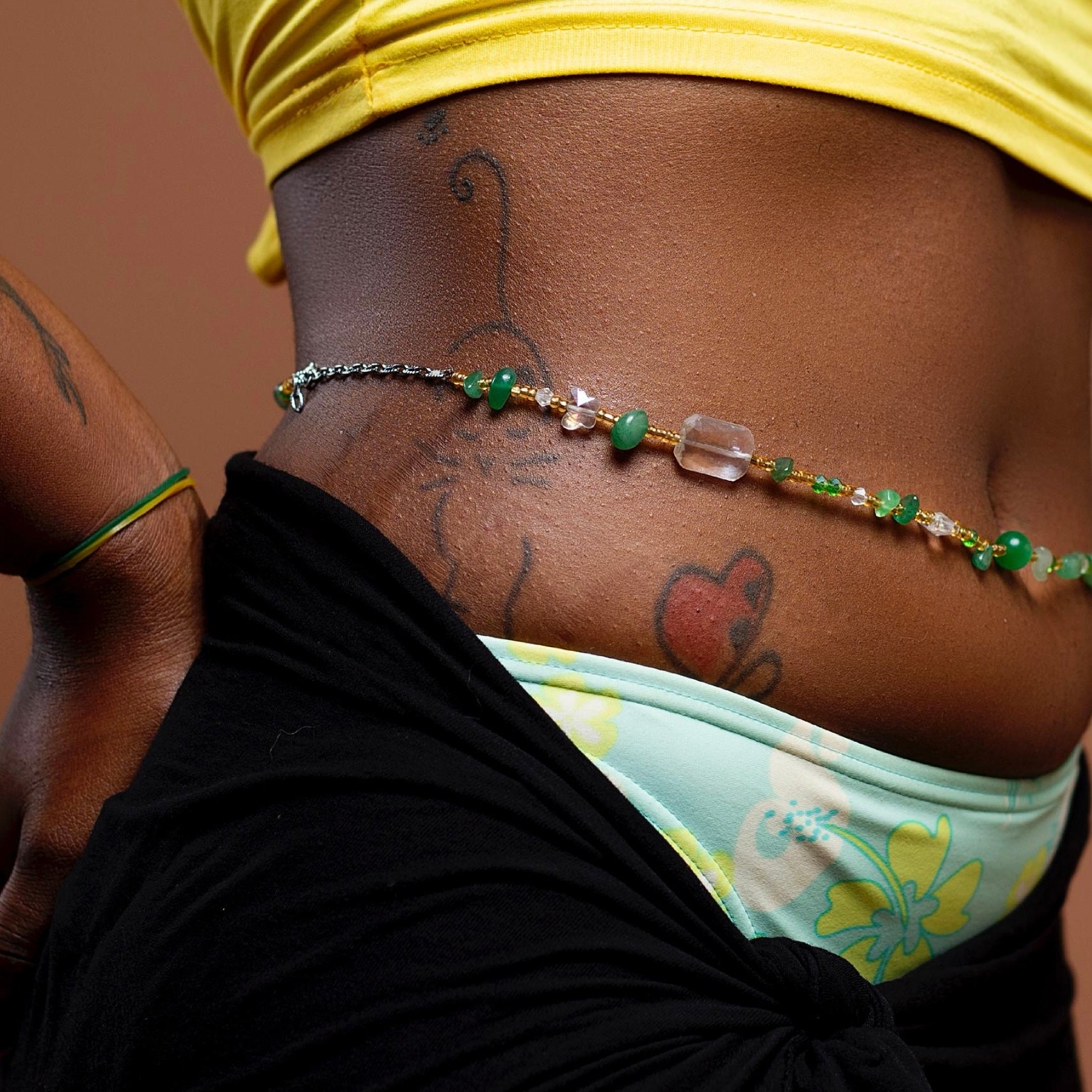 Waist Beads with Stone - Botanical Awakening